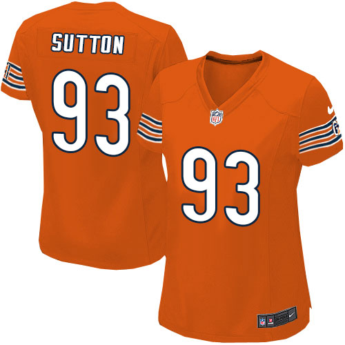 Women's Elite Will Sutton Nike Jersey Orange Alternate - #93 NFL Chicago Bears